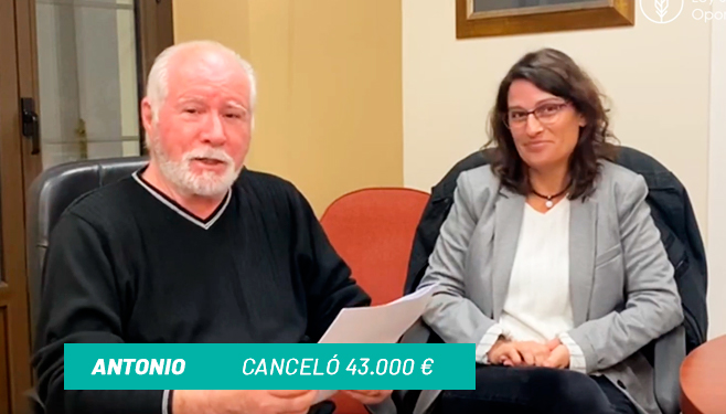 Testimonio de Antonio Borrego: cancelo 43.000 euros en deudas
