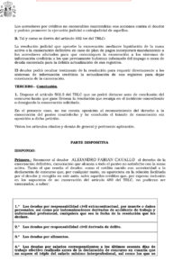 sentencia cancelación de deuda de Fabián